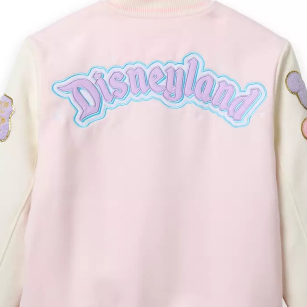 Disneyland Logo Varsity Jacket for Women by Stoney Clover Lane – Pink